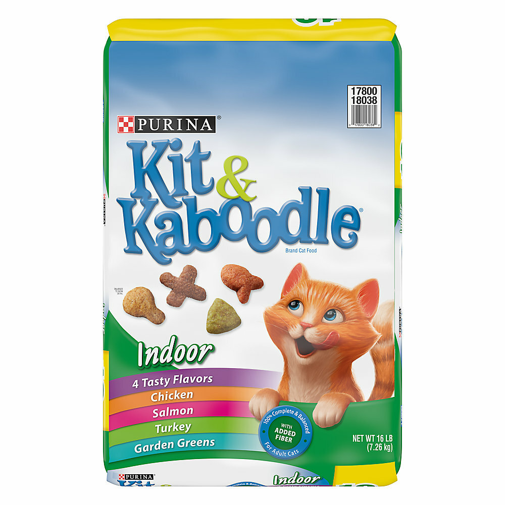 Purina Kit & Kaboodle Original & Indoor Adult Dry Cat Food, 16, 22 & 30