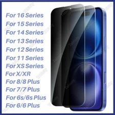 Privacy Screen Protector Tempered Glass Lot For iPhone 16 15 14 13 12 11 Pro X 6