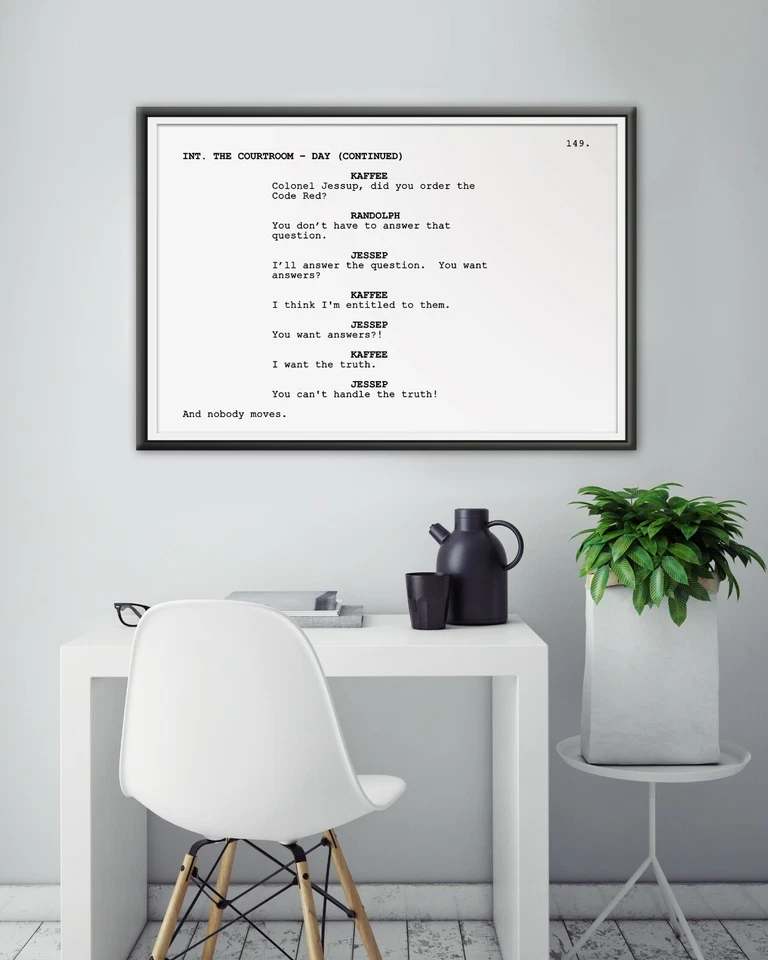 A Few Good Men剧本海报! (最大全尺寸 24 x 36)- 极简主义者 - 电影 — 第 3/4 张图片