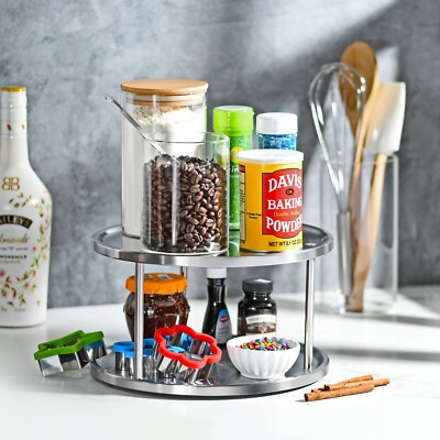 Lazy Susan Draaitafel Organizer 28 cm voor het keukenrek, kastorganizer
