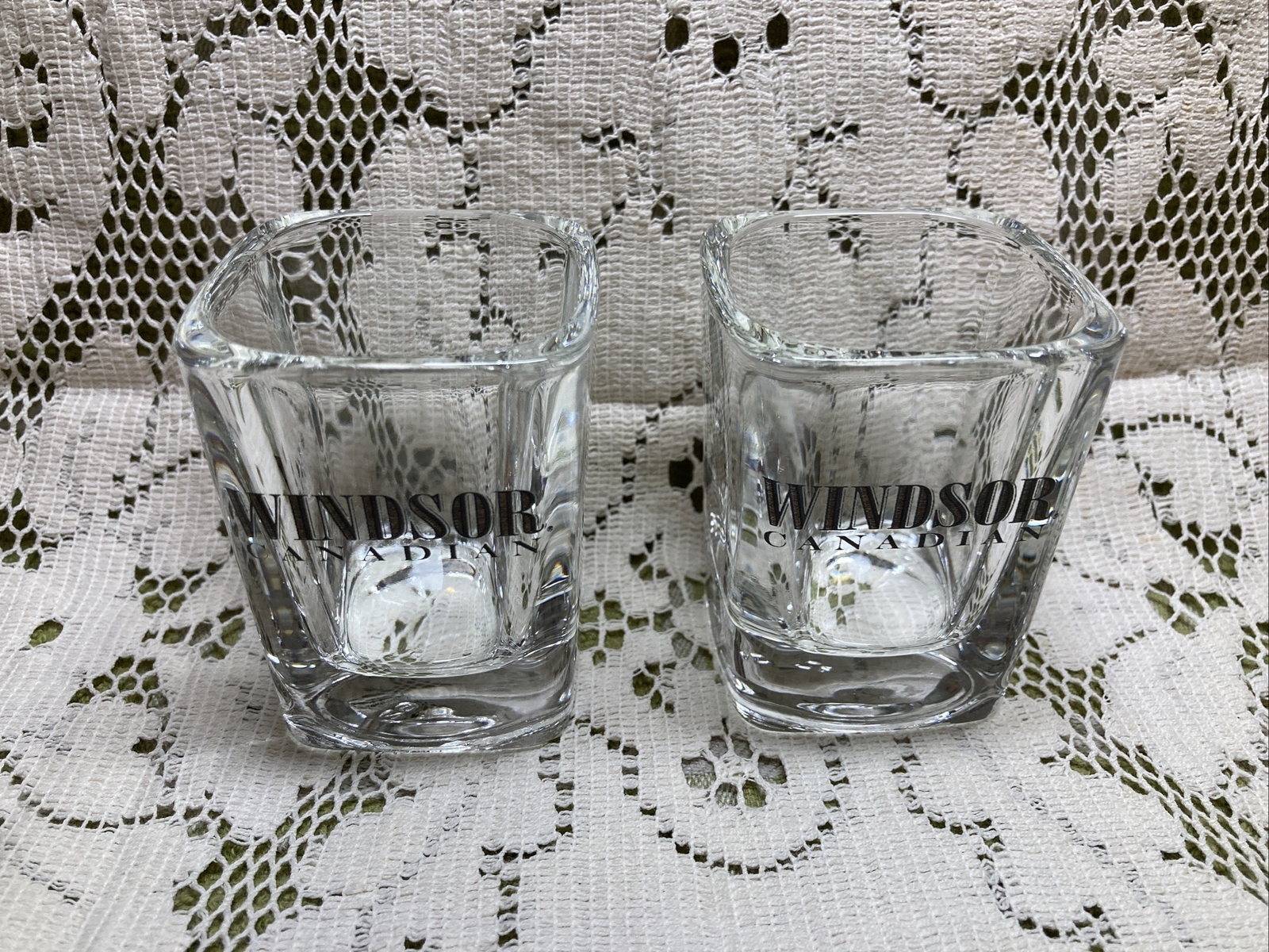 VTG. ADVERTISING WINDSOR CANADIAN WHISKY CANADIAN SHOT GLASS SQUARE Excellent eBay