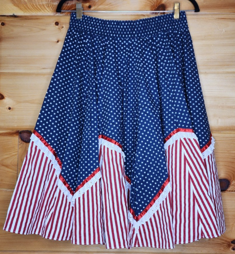 Square Dance voller Rock Blumen Spitze Taschen Prärie Square Up Made in USA Größe L - Bild 12 von 12