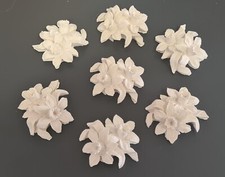8 Pieces, Paintable Decorative Plaster Flowers, Art&Craft 