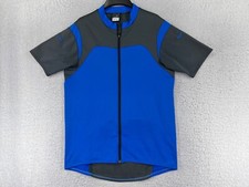 Nike Cycling Jersey Adult Large Blue Gray Sphere Dry Full Zip Polyester Pocket
