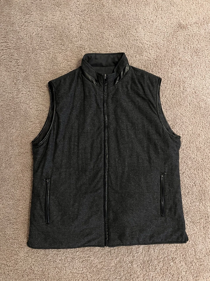 Chaleco reversible suave estilo británico Byron para hombre talla 2XL lana/poliéster Foto 2 de 4