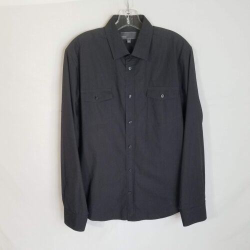 Vince Gray Button Front Long Sleeve Shirt Men's Size Large - 第 1/5 張圖片