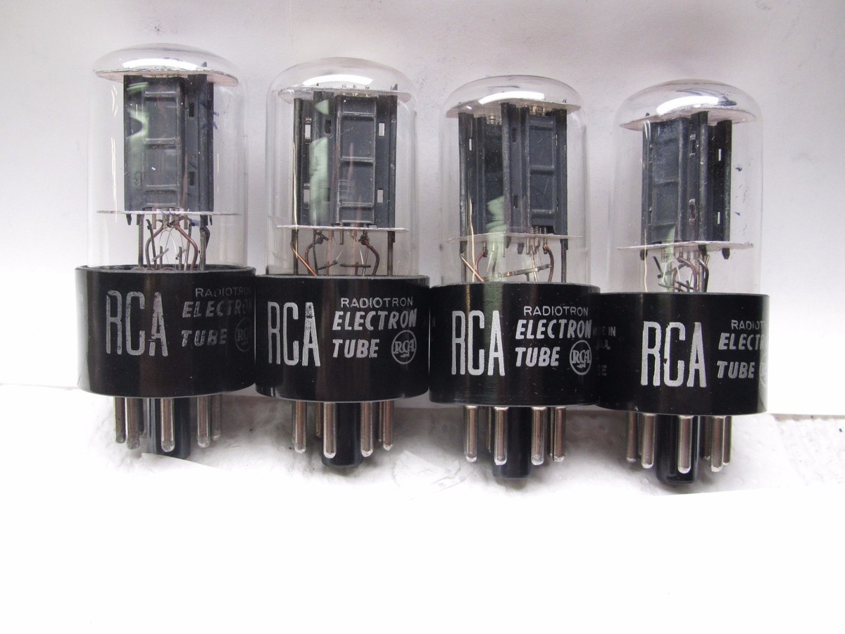真空管　6SN7 GTB RCA 2本ペア 6SN7 GTB RCA PLATINUM MATCHED QUAD,SILVER PRINT well