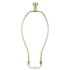 1 Set 10.5 Inch Lamp Harp Kit with Finial Lamp Shade Bracket Holder Gold Tone