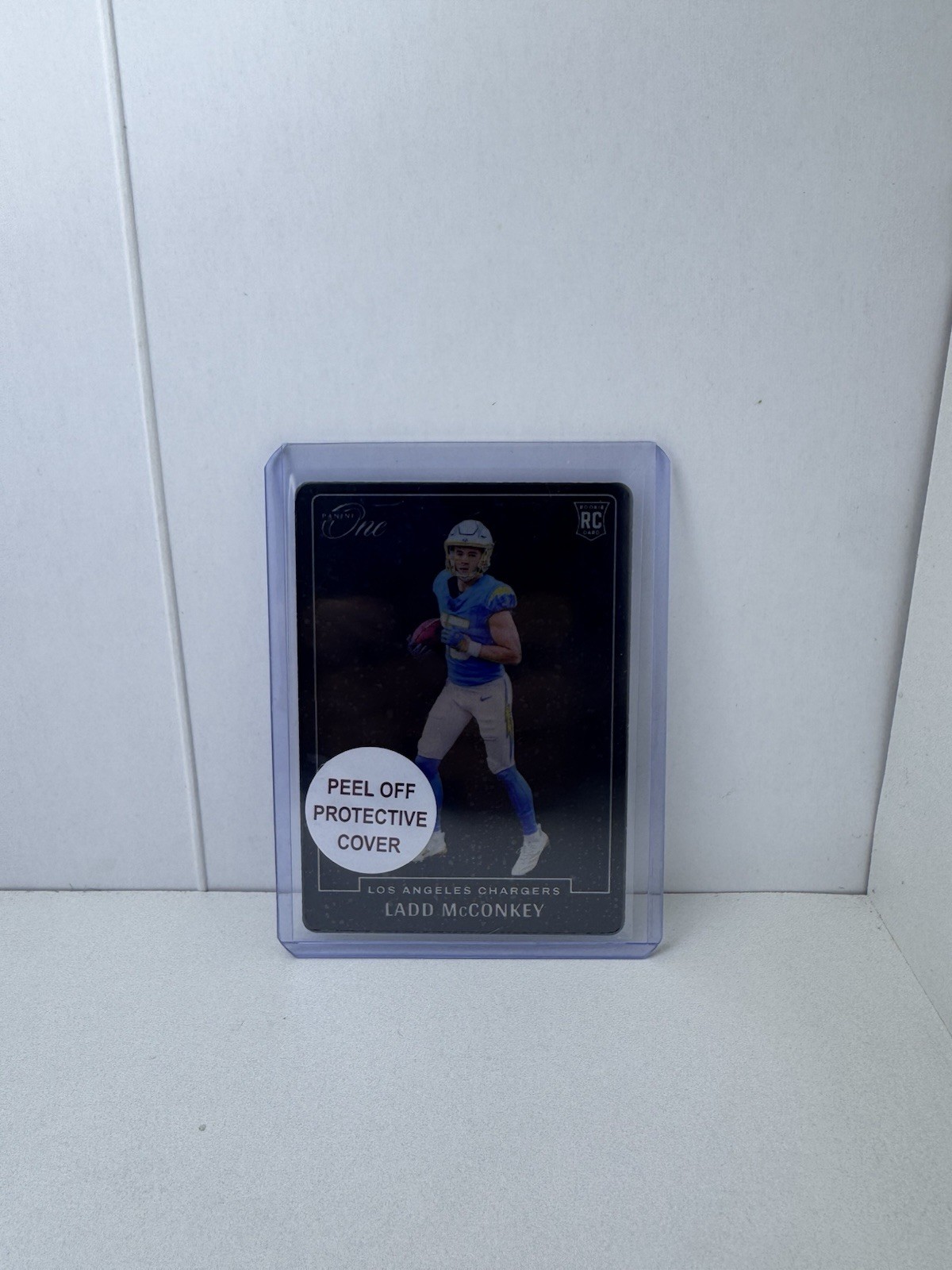 2024 Panini ONE Ladd McConkey Blank Slate Black Metal CASE HIT/SSP Rookie Card