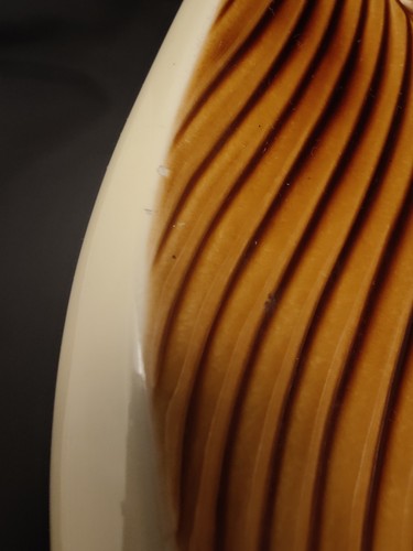 Verceram Ceramics Leaf Dish France Brown 31cm 1950's/60's Large Bowl Tray Bowl - Picture 6 of 24