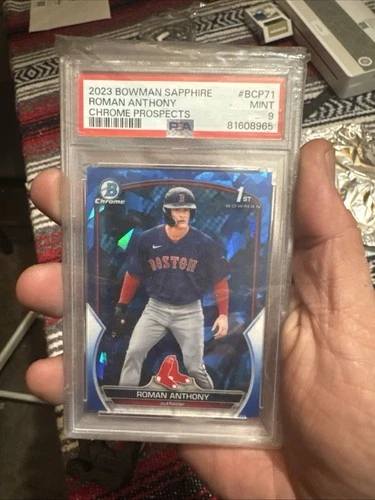 Boston Red Sox Roman Anthony 2023 Bowman Chrome Sapphire #BCP-71 1st RC PSA 9
