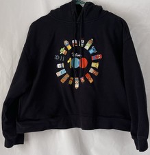 Disney Womens 100 Celebration Unified Character Pullover Hoodie XL Black