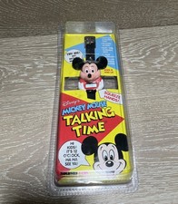 NIB 1991 Disney's Mickey Mouse Talking Time Wrist Watch Sounds Fun Rare Sealed