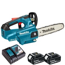 Image of Makita DUC256Z 36V Brushless 25cm Chainsaw with 2 x 5.0Ah Battery & Charger