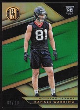 2019 Panini Gold Standard Emerald /10 Kahale Warring #178 Rookie Houston Texans