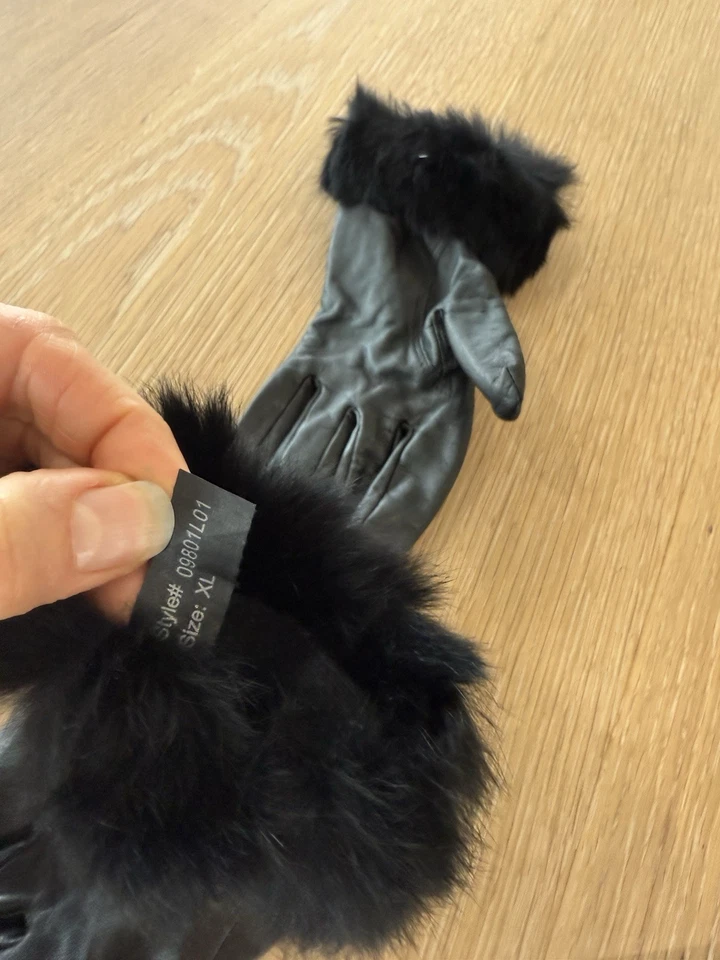 Wilson’s Wilsons Luvas de Couro Pretas Femininas Extra Grande Pele Sintética Inverno - Imagem 3 de 4