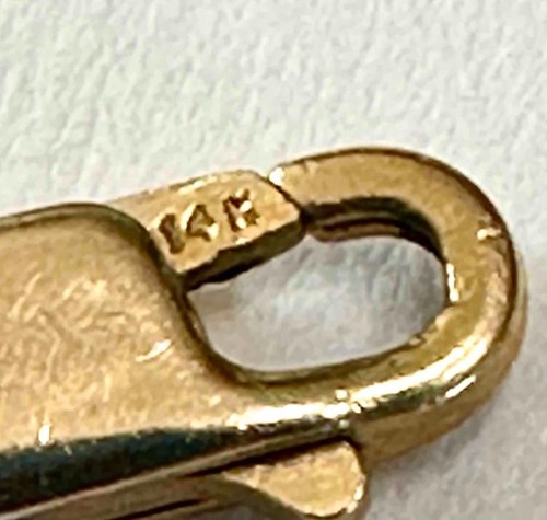 14k Signed aCa (Creazioni) Italy Herringbone Bracelet 7" Long 4.25 Gram (Kink) - Picture 7 of 8