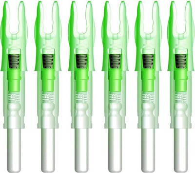 Pack of 6 GT LED Lighted Nocks for Arrows 0.246''/6.25mm On/Off Switch Included
