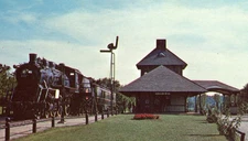 Central Vermont 220 Steam Locomotive Postcard Shelburne Museum Burlington VT