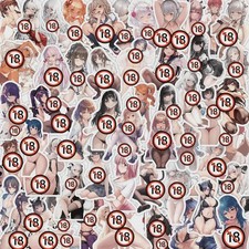 Sexy Anime Girl Hentai Stickers 50pcs - Ref Taa-w