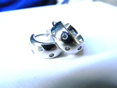 Sterling Silver Huggie Hoop