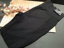 Members Mark Seamless Full Active Leggings Yoga High Waist XXL Black Ribbed