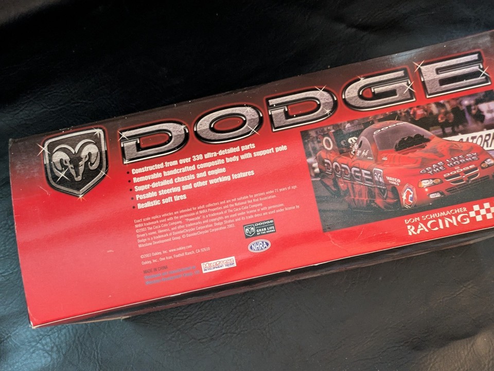 2003 Gary Scelzi Dodge Dealer Funny Car 1:16 Diecast Model Nitro DSR ...