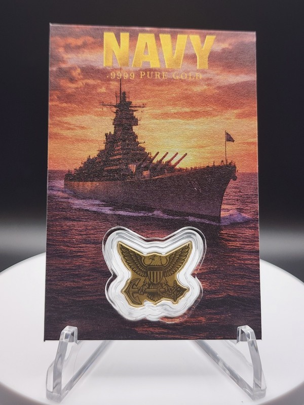 2026 U.S. Navy 1/1000 Gold in Card .9999 Gold