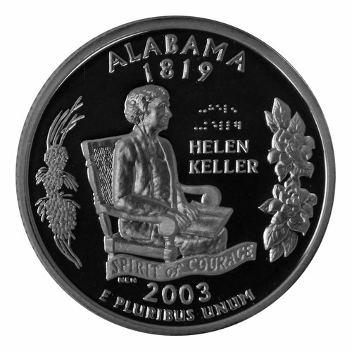 2003 S State Quarter Alabama Proof Single Gem Deep Cameo CN-Clad Coin - Picture 5 of 7
