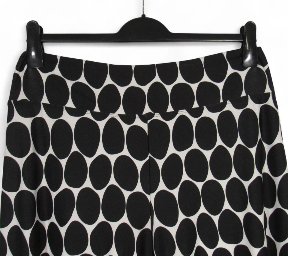 COCO BIANCO Black/White STRETCH KNIT Pullon BOHEMIAN STYLE Palazzo Pants XL - Image 2 of 4