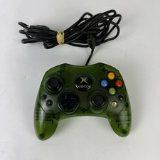 Original Xbox Controller Wired Halo Green S-Type Clear Genuine OEM Breakaway