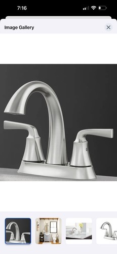 Mullen Centerset Bath Faucet, Brushed Nickel Finish - Picture 3 of 4