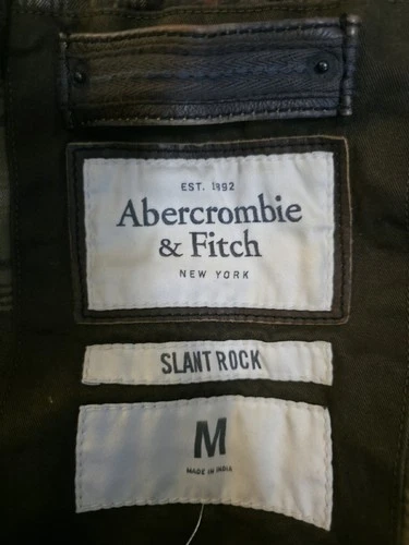 Abercrombie & Fitch Slant Rock Leather Jacket Y2K Biker Bomber Jacket Vintage image 7