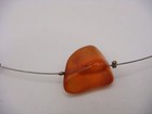 PEARL AMBER BEAD WIRE NECKLACE ESTATE — photo 4