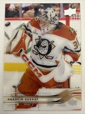 2025-26 Upper Deck Series 1 John Gibson #5 Clear Cut Anaheim Ducks - TCCCX