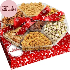 Christmas Nuts Gift Basket for Holiday Season, Premium Mixed Nut Assortment Gift