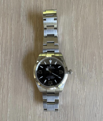 Rolex Explorer  39 mm 214270 Herren Automatik Oyster schwarz Box Papiere 2011