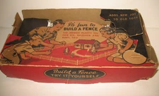 Early Build A Fence Plastic Toy Christmas Village Train JC-3 Box Vtg Bachmann