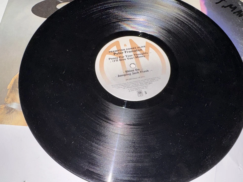 Peter Frampton Comes Alive Double LP Vinyl Records 1976 - Image 4 of 4