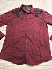 Roar Signature Men’s Western Style Long Sleeve Button Up Shirt 2XL