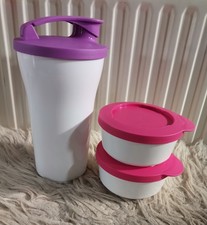 NEU Tupperware Illumina-Set Click & GO  2 Müsli Behälter Dosen Trinkbecher