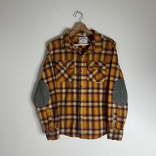Iron and Resin Shirt Mens Small Flannel Elbow Patches Made in USA Button Down