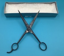 Vintage H Boker Barber Shears Hair Cutting Scissors Solid Steel Scissor