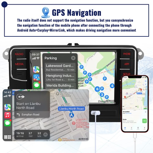 6.5" RCD360 PRO 187B Autoradio CarPlay Android Auto RCD330 Für VW Golf Passat CC - Bild 8 von 15