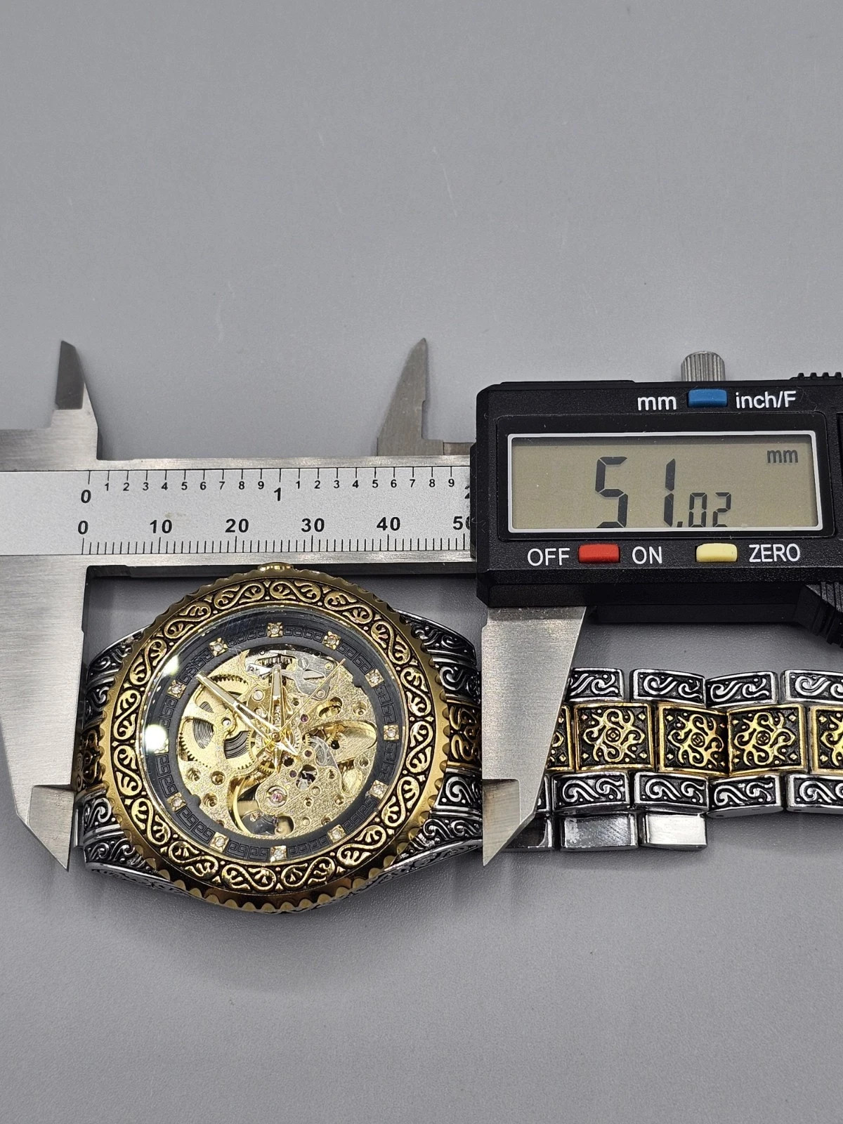 Mens Automatic Engraved Pattern Design Two-Tone S… - image 3