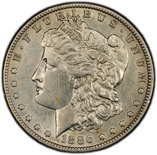 1886-O Morgan Silver Dollar - PCGS GOLD SHIELD AU - BETTER DATE!
