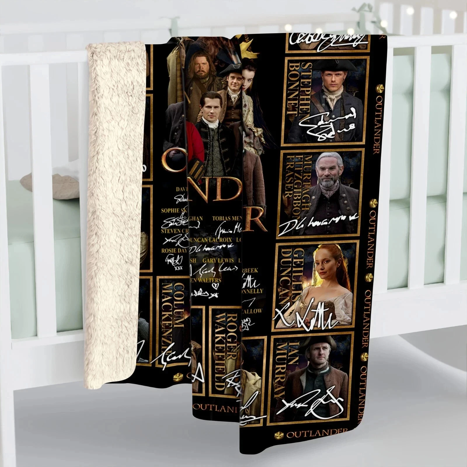 Outlander TV Series Blanket, Outlander Fleece, Sherpa Blanket Jamie Fraser