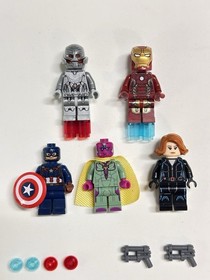 LEGO Marvel Avengers Quinjet City Chase 76032 All 5  Minifigs - No Truck