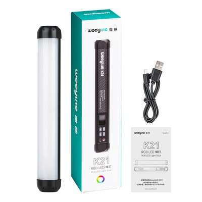 Weeylite K21 Portable RGB Light Stick LED Tube Light Wand 8W Photography Fill
