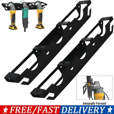2Pcs Angle Grinder Holder Rack Storage - Wall Mount 3 Bay Angle Grinder Bracket